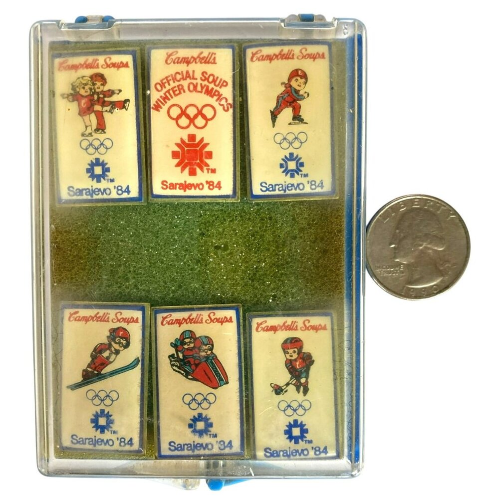 Campbells Soup Kids Pins Vintage 1984 Olympics NEW! RARE! - Picture 5 of 5